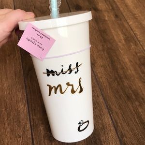 NWT Kate Spade Miss to Mrs. tumbler